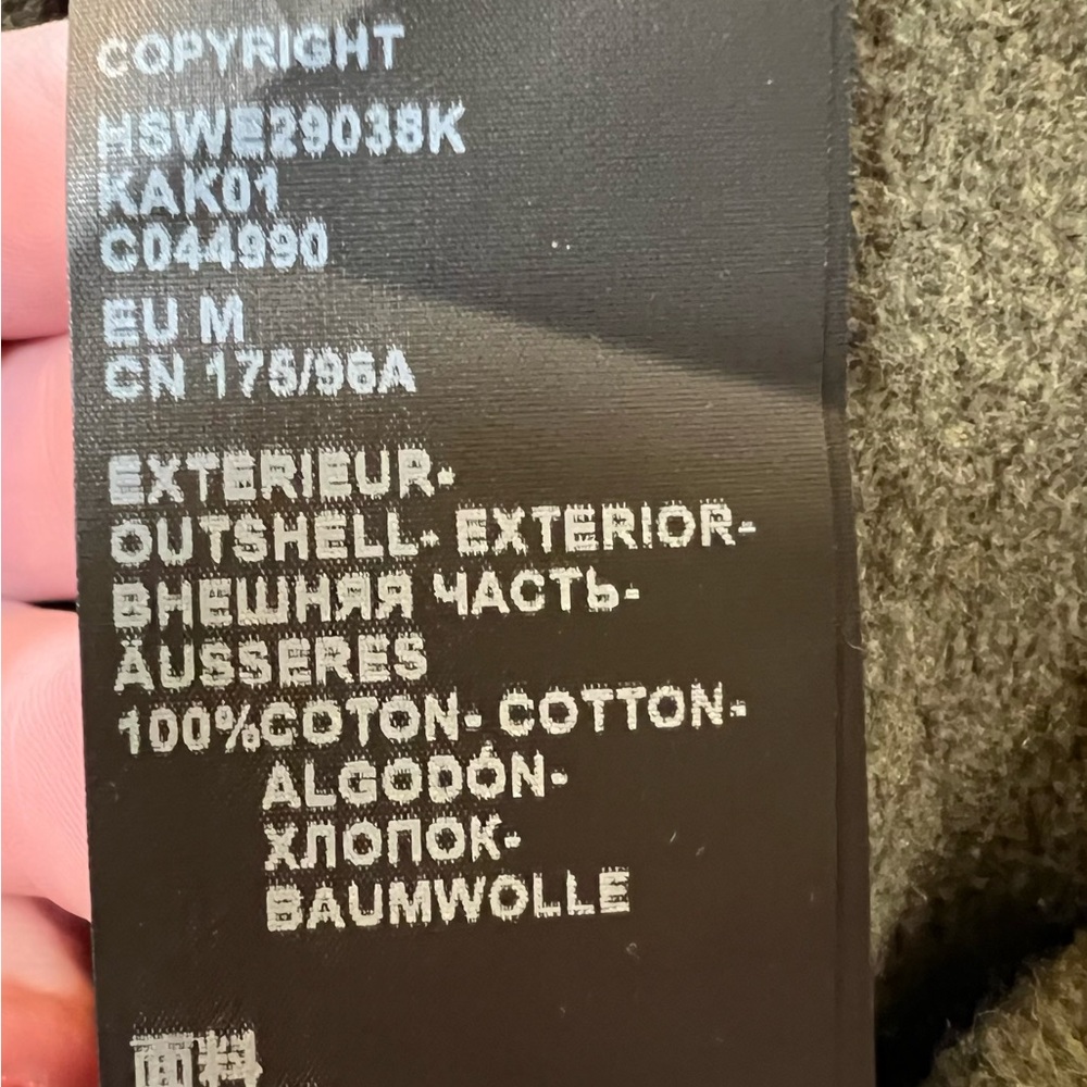 The Kooples What Is Kooples Men's Olive Hoodie vintage look army green M or L - Picture 9 of 10